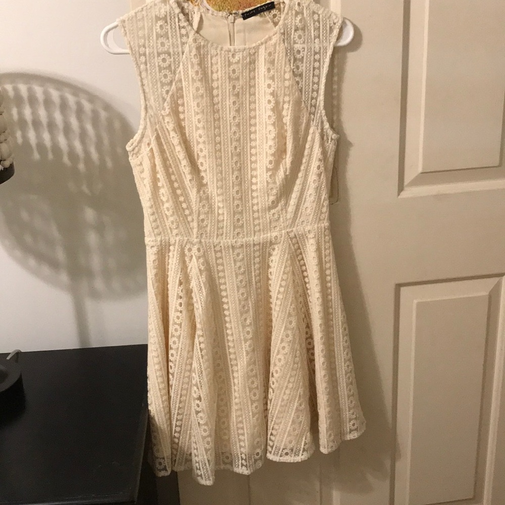 Cream eyelet dress